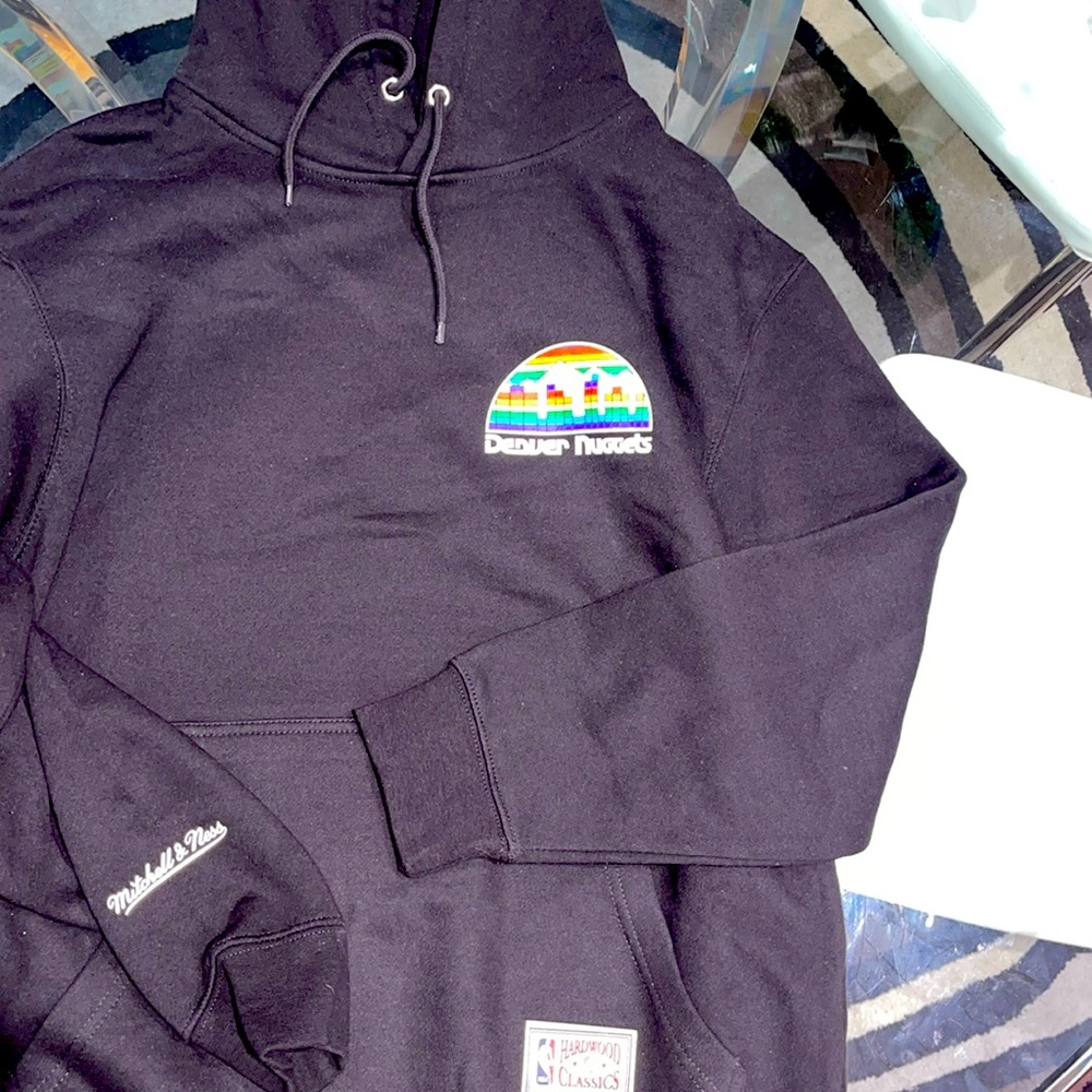 Limited Denver Nuggets Mitchell and Ness Nostalgia Hoodie - Picture 2 of 4